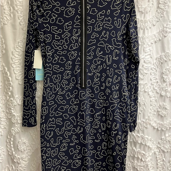 NWT CeCe by Cynthia Steffe Navy long sleeve dress size Small - Picture 5 of 6